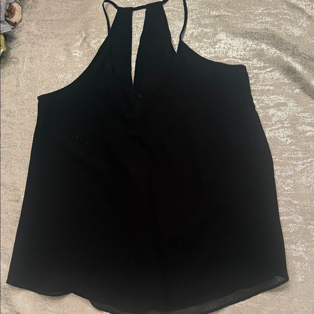 mine Black Halter V-Key Tank Top